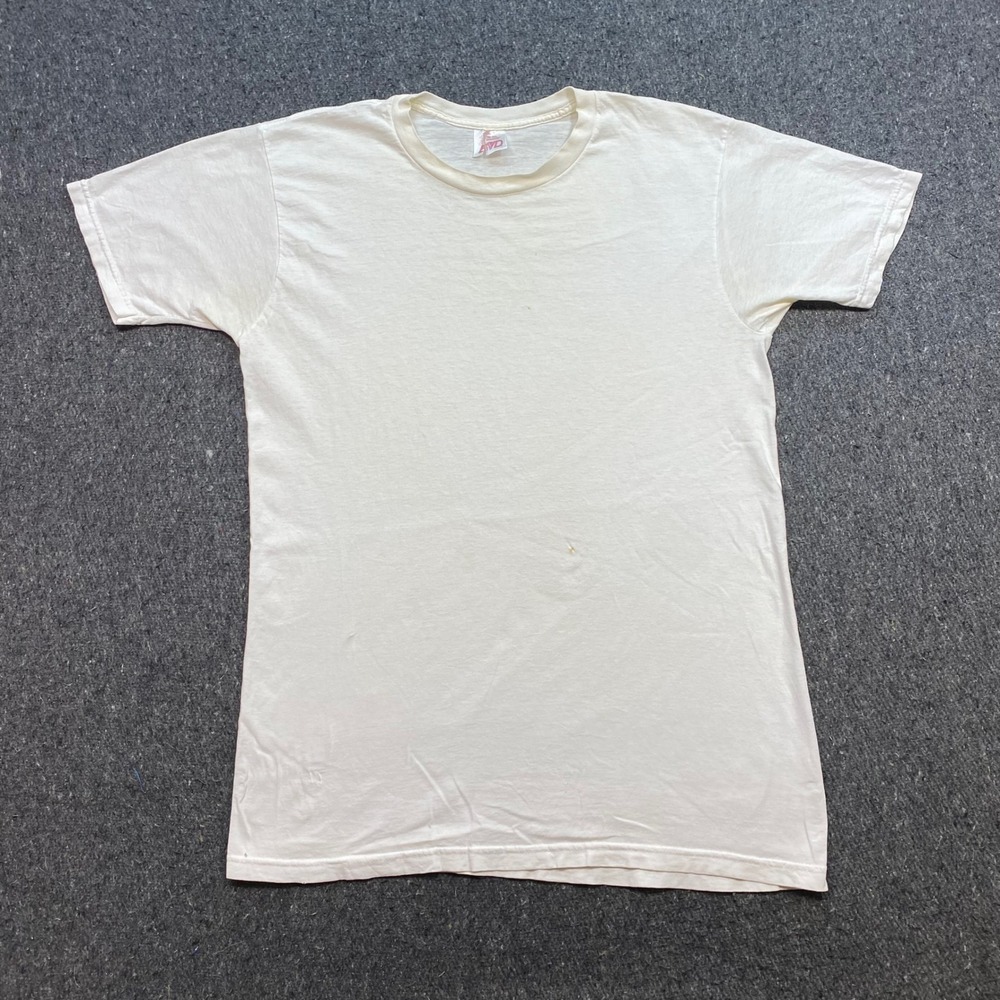 BVD TShirt Sz L Mens White Skater Grunge Blank Combed Cotton Vintage 90s Tee